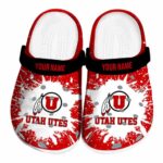 Custom Utah Utes Splash Art Crocs Best selling