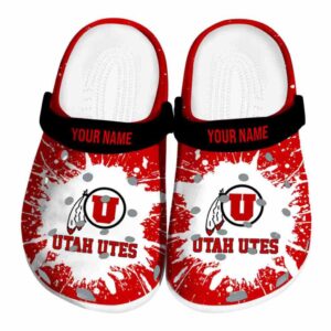 Custom Utah Utes Splash Art Crocs Best selling