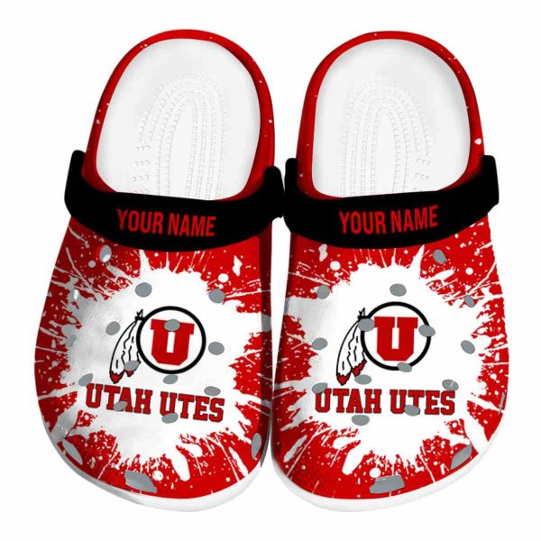 Custom Utah Utes Splash Art Crocs Best selling