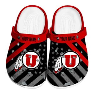 Custom Utah Utes Star Spangled Graphic Crocs Best selling