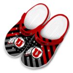 Custom Utah Utes Star Spangled Graphic Crocs Best selling