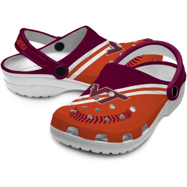 Custom Virginia Tech Hokies Baseball Motif Crocs Latest Model