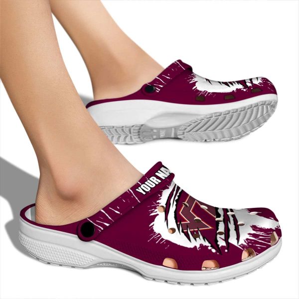 Custom Virginia Tech Hokies Splash Motif Background Crocs High quality