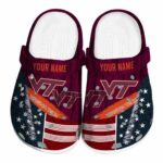 Custom Virginia Tech Hokies Star Spangled Side Pattern Crocs Best selling