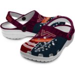 Custom Virginia Tech Hokies Star Spangled Side Pattern Crocs Best selling