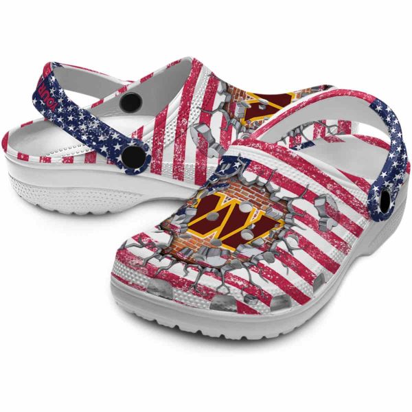 Custom Washington Commanders Freedom Splinter Crocs Latest Model
