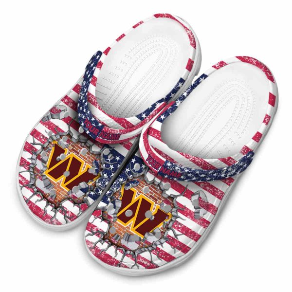 Custom Washington Commanders Freedom Splinter Crocs Trendy