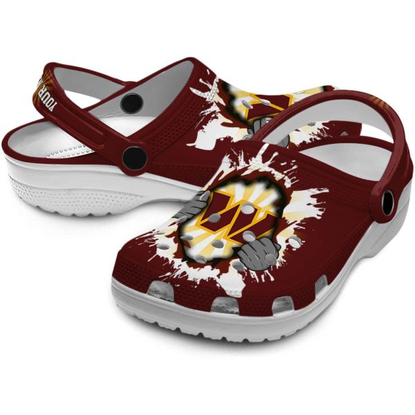 Custom Washington Commanders Gripping Hand Crocs Latest Model