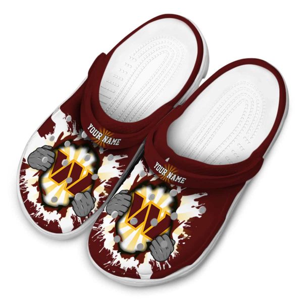 Custom Washington Commanders Gripping Hand Crocs Trendy