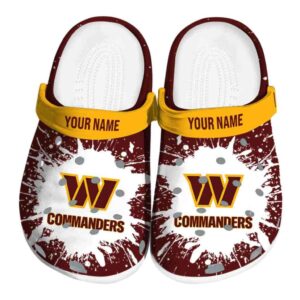 Custom Washington Commanders Splash Art Crocs Best selling