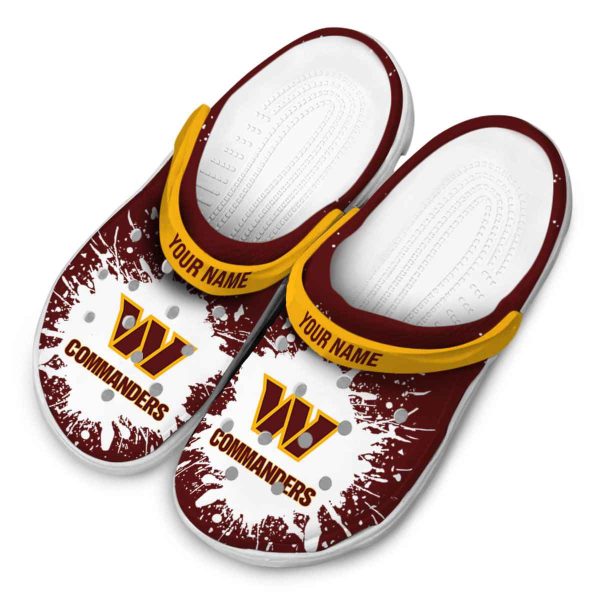 Custom Washington Commanders Splash Art Crocs Trendy