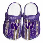 Custom Washington Huskies Contrasting Stripes Crocs Best selling