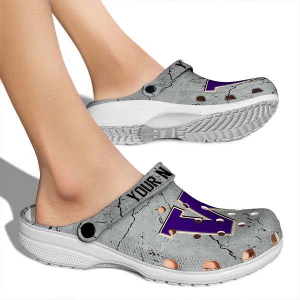 Custom Washington Huskies Cracked Texture Crocs High quality