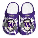 Custom Washington Huskies Gripping Hand Crocs Best selling