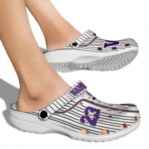 Custom Washington Huskies Pinstripe Pattern Crocs High quality