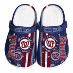 Custom Washington Nationals Contrasting Stripes Crocs Best selling