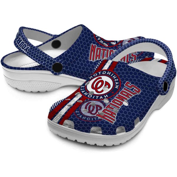 Custom Washington Nationals Contrasting Stripes Crocs Latest Model