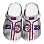 Custom Washington Nationals Pinstripe Pattern Crocs Best selling