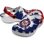 Custom Washington Nationals Splatter Pattern Crocs Best selling