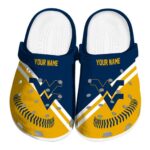 Custom West Virginia Mountaineers Baseball Motif Crocs Best selling