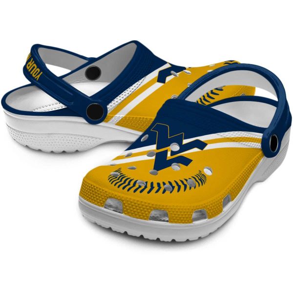 Custom West Virginia Mountaineers Baseball Motif Crocs Latest Model