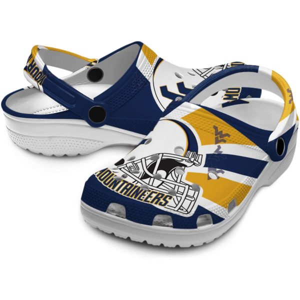 Custom West Virginia Mountaineers Football Helmet Crocs Latest Model