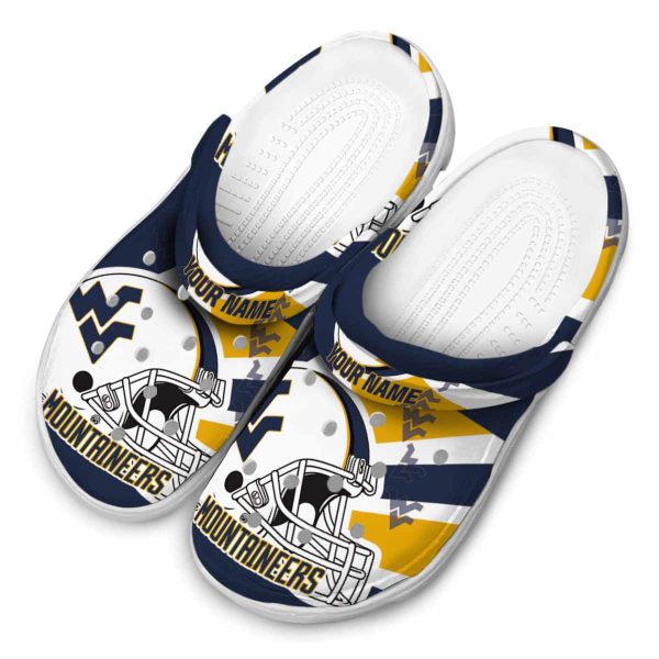 Custom West Virginia Mountaineers Football Helmet Crocs Trendy