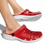 Custom Wisconsin Badgers Contrasting Stripes Crocs Best selling