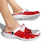 Custom Wisconsin Badgers Vertical Stripes Crocs Best selling