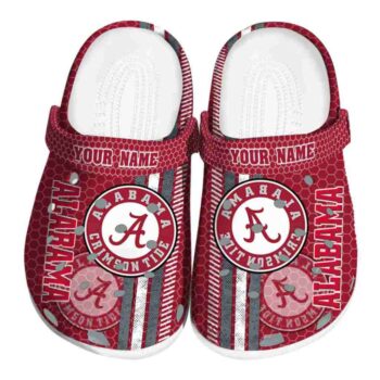 Customized Alabama Crimson Tide Contrasting Stripes Crocs Best selling