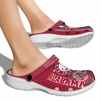 Customized Alabama Crimson Tide Contrasting Stripes Crocs High quality