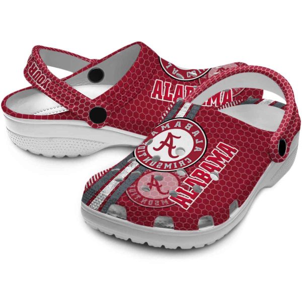 Customized Alabama Crimson Tide Contrasting Stripes Crocs Latest Model
