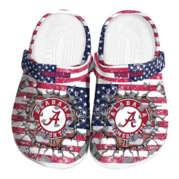 Customized Alabama Crimson Tide Freedom Splinter Crocs Best selling