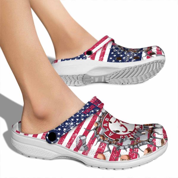 Customized Alabama Crimson Tide Freedom Splinter Crocs High quality