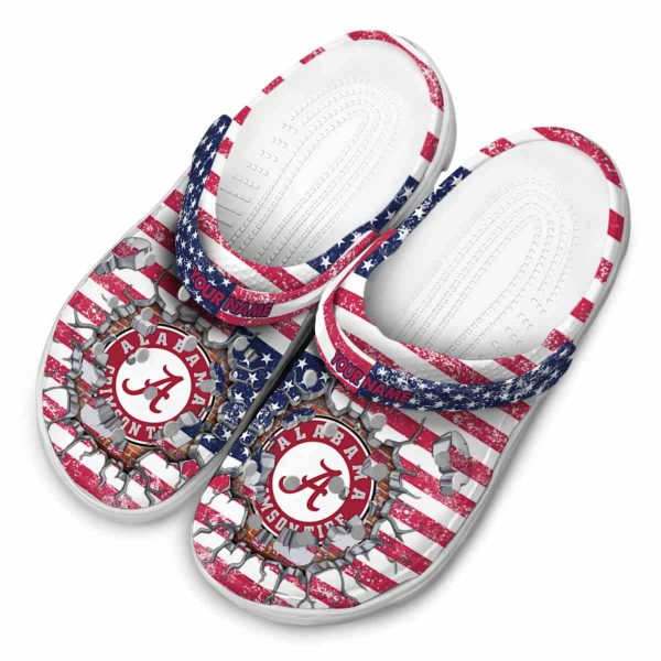 Customized Alabama Crimson Tide Freedom Splinter Crocs Trendy