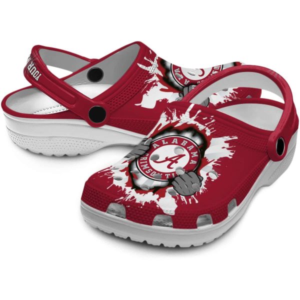 Customized Alabama Crimson Tide Gripping Hand Crocs Latest Model