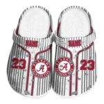 Customized Alabama Crimson Tide Pinstripe Pattern Crocs Best selling