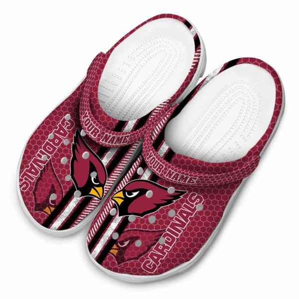 Customized Arizona Cardinals Contrasting Stripes Crocs Trendy