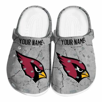Customized Arizona Cardinals Cracked Texture Crocs Best selling