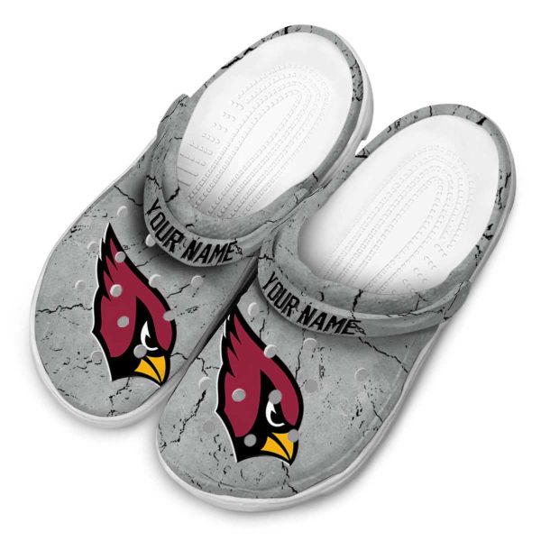 Customized Arizona Cardinals Cracked Texture Crocs Trendy