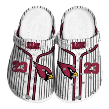 Customized Arizona Cardinals Pinstripe Pattern Crocs Best selling