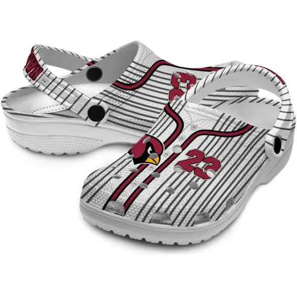 Customized Arizona Cardinals Pinstripe Pattern Crocs Latest Model