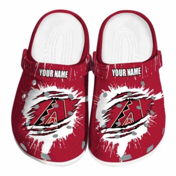 Customized Arizona Diamondbacks Splash Motif Background Crocs Best selling
