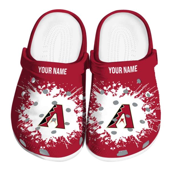 Customized Arizona Diamondbacks Splatter Background Crocs Best selling