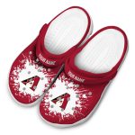 Customized Arizona Diamondbacks Splatter Background Crocs Best selling