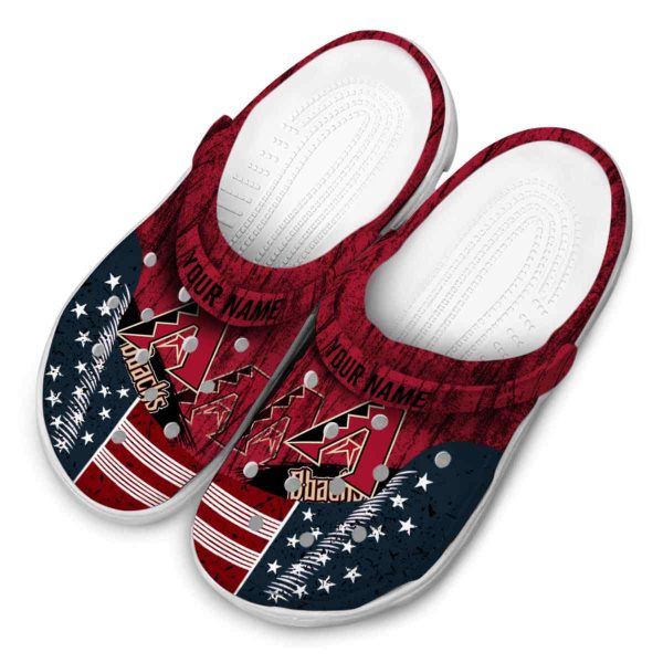 Customized Arizona Diamondbacks Star Spangled Side Pattern Crocs Trendy