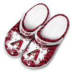 Customized Arizona Diamondbacks Zigzag Paint Burst Crocs Best selling