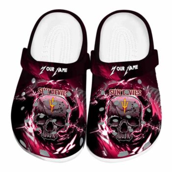 Customized Arizona State Sun Devils Gothic Skull Crocs Best selling