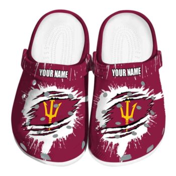 Customized Arizona State Sun Devils Splash Motif Background Crocs Best selling