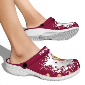 Customized Arizona State Sun Devils Splatter Background Crocs High quality